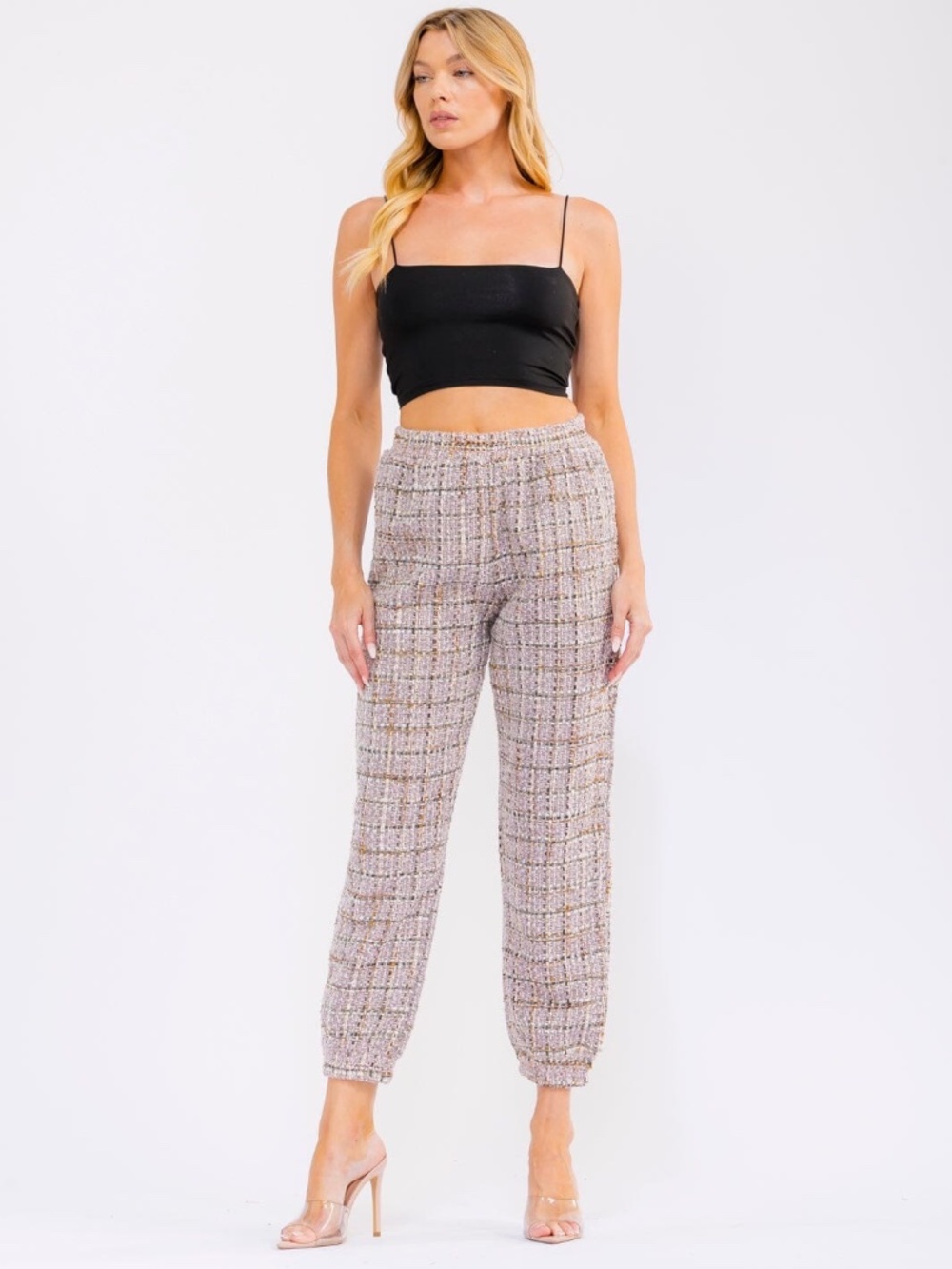 "Signature 8" Women's Elastic Waist Front Pockets Jogger Pants